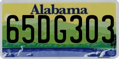 AL license plate 65DG303