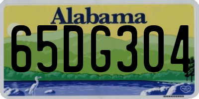 AL license plate 65DG304