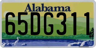 AL license plate 65DG311