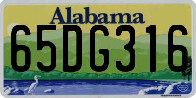 AL license plate 65DG316