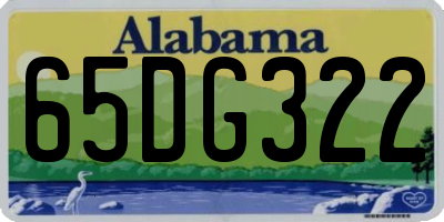 AL license plate 65DG322