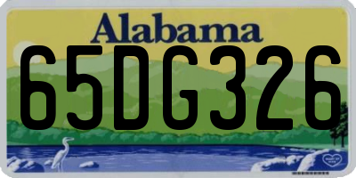AL license plate 65DG326
