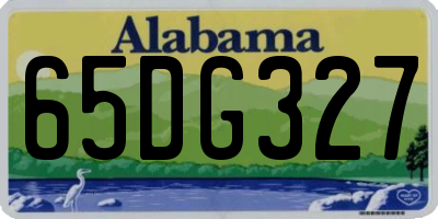 AL license plate 65DG327