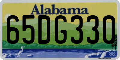 AL license plate 65DG330