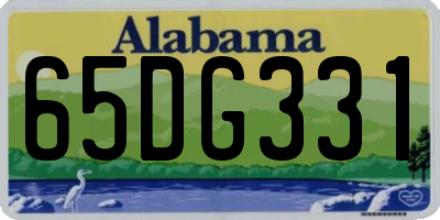 AL license plate 65DG331