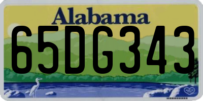 AL license plate 65DG343