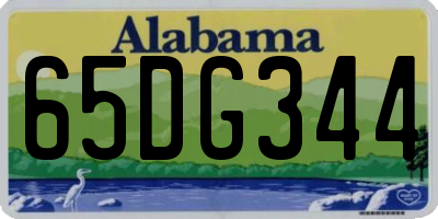 AL license plate 65DG344