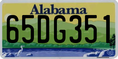 AL license plate 65DG351