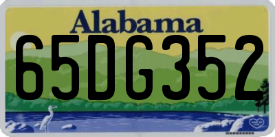 AL license plate 65DG352