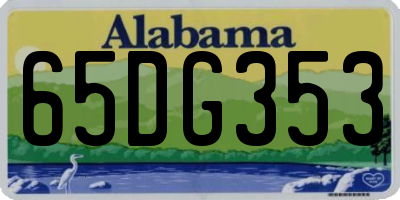 AL license plate 65DG353