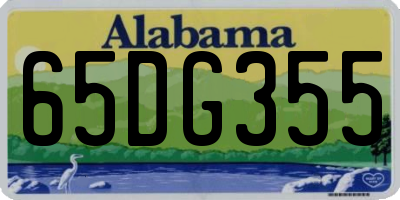 AL license plate 65DG355