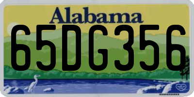 AL license plate 65DG356