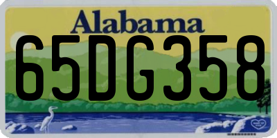 AL license plate 65DG358