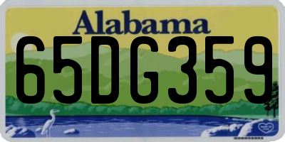 AL license plate 65DG359