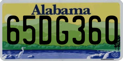 AL license plate 65DG360