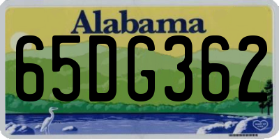 AL license plate 65DG362