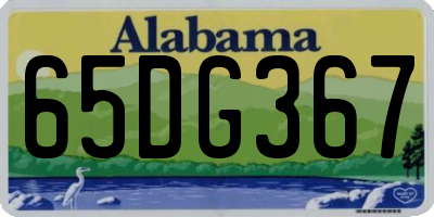 AL license plate 65DG367