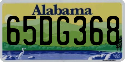 AL license plate 65DG368