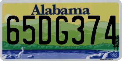 AL license plate 65DG374