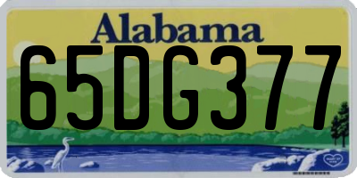 AL license plate 65DG377