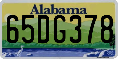 AL license plate 65DG378