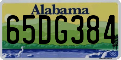 AL license plate 65DG384