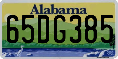 AL license plate 65DG385