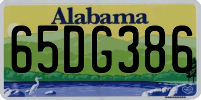 AL license plate 65DG386