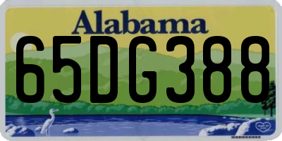 AL license plate 65DG388