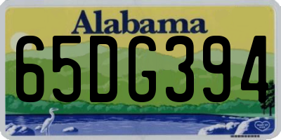 AL license plate 65DG394