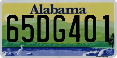 AL license plate 65DG401
