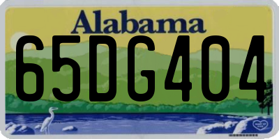 AL license plate 65DG404