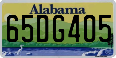 AL license plate 65DG405