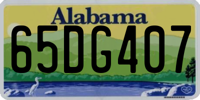 AL license plate 65DG407