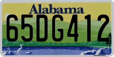 AL license plate 65DG412