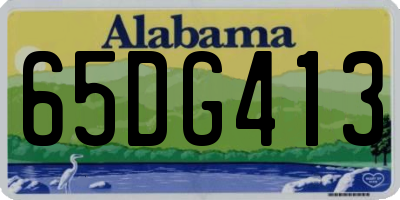 AL license plate 65DG413