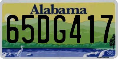 AL license plate 65DG417