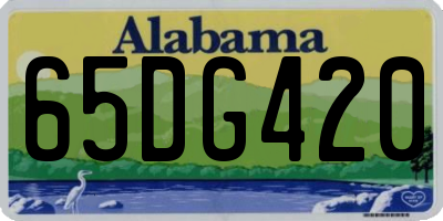 AL license plate 65DG420