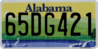AL license plate 65DG421