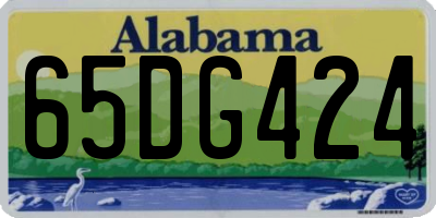 AL license plate 65DG424