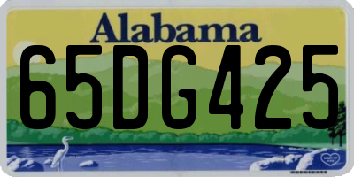 AL license plate 65DG425
