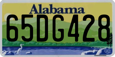 AL license plate 65DG428