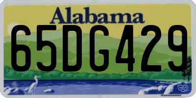 AL license plate 65DG429