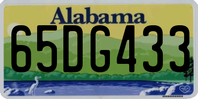AL license plate 65DG433