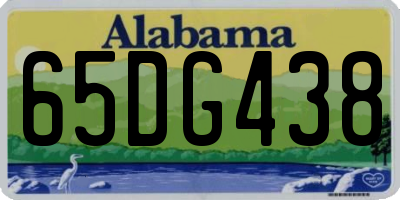 AL license plate 65DG438