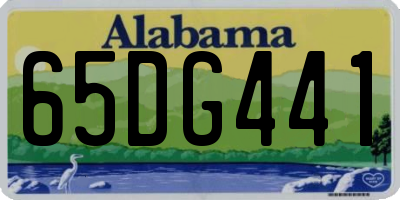 AL license plate 65DG441