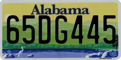 AL license plate 65DG445