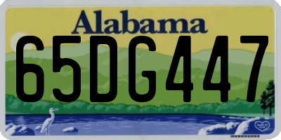 AL license plate 65DG447