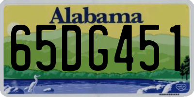 AL license plate 65DG451