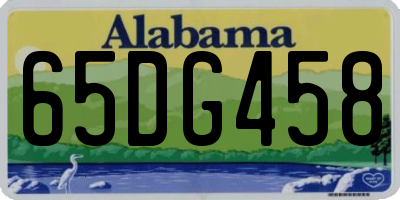 AL license plate 65DG458